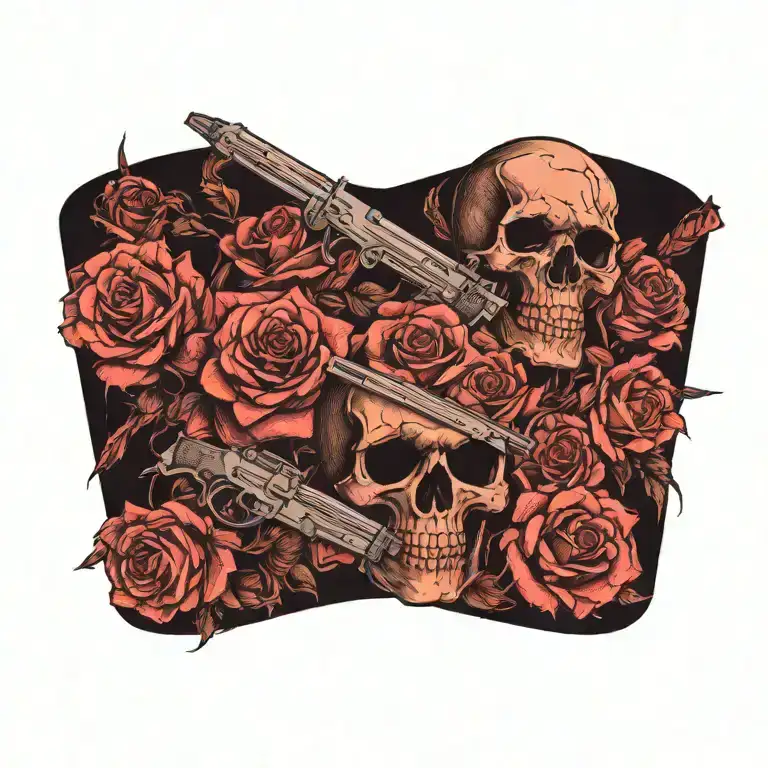 Roses And Guns And A Sword And A Skull
