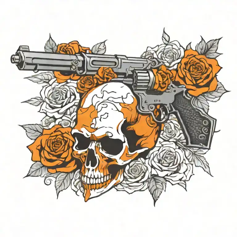 Roses And Guns And A Sword And A Skull