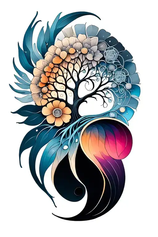 Intricate Mandala Design Incorporating Tree Of Life