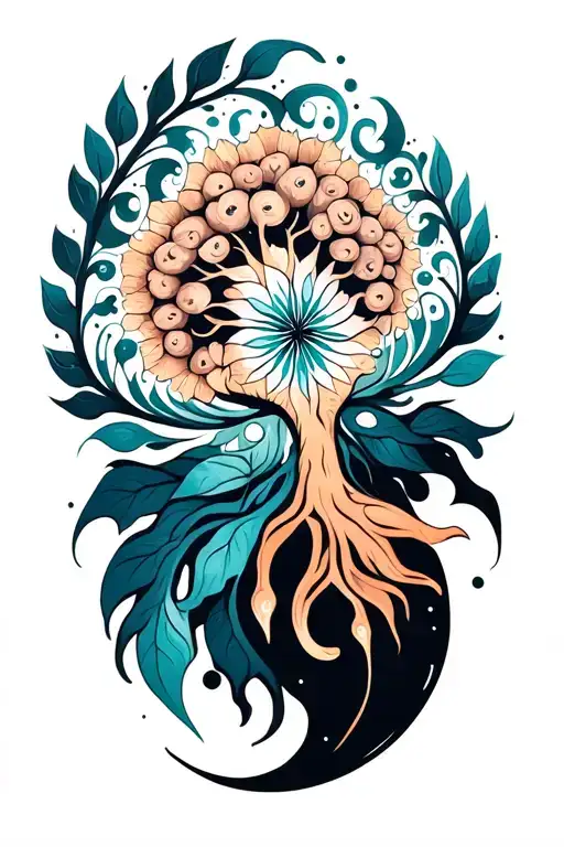 Intricate Mandala Design Incorporating Tree Of Life