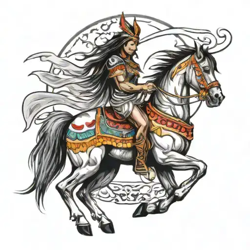 Native American Carousel Horse