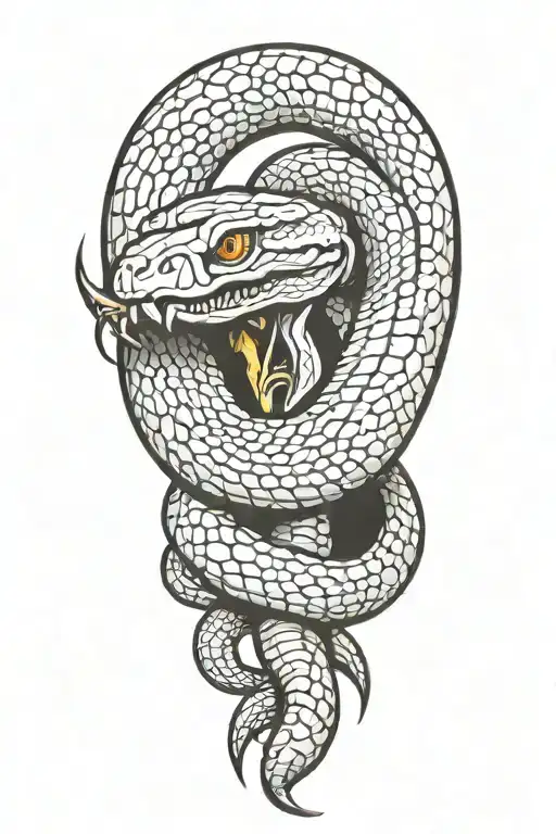 Dont Tread On Me Snake On Grass Wrapped Around Leg