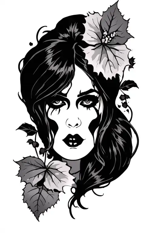 Neo Traditional Poison Ivy Rorschach