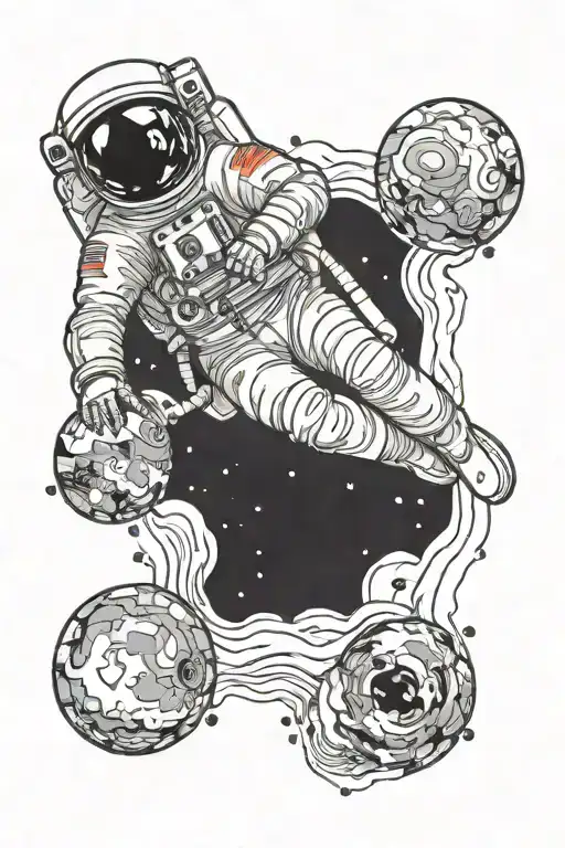 Astronaut Floating Trippy