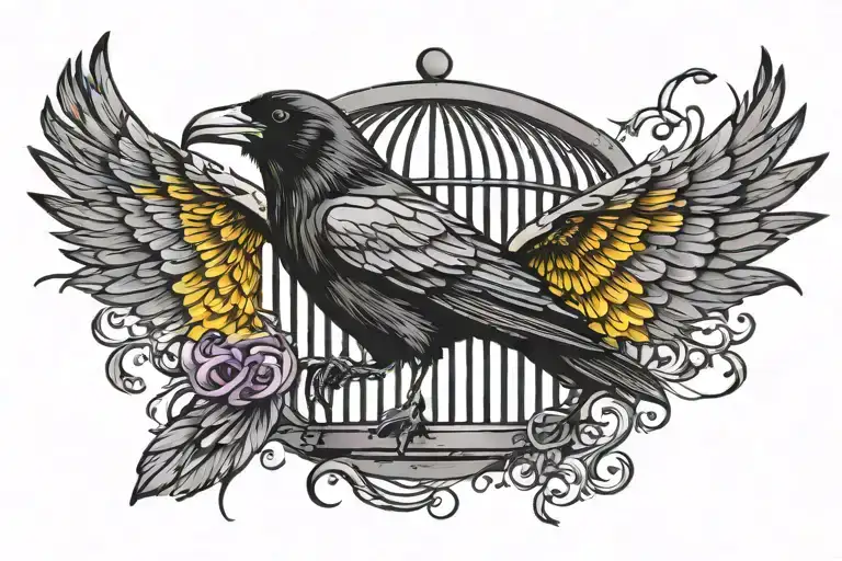 Raven In A Cage