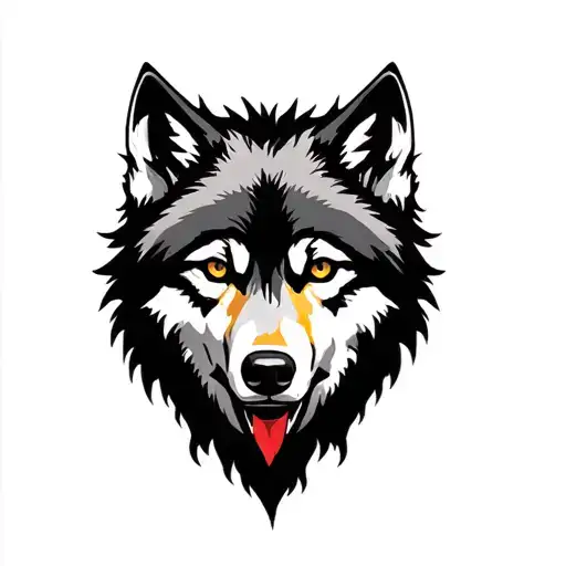 Wolf Face Surrounded By Shadows