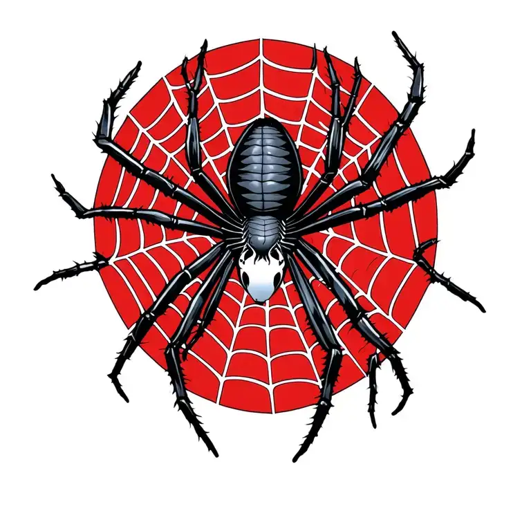 Spiderweb And Blackwidow Spider