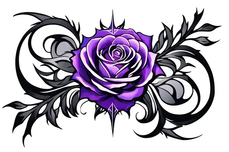 Cybersigil Tribal Purple Rose