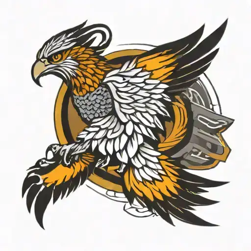 Hawk Symbol With Names Incorporated