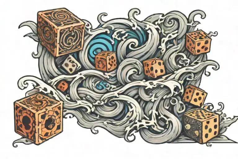 Dice Rolling Waves In Labyrinths