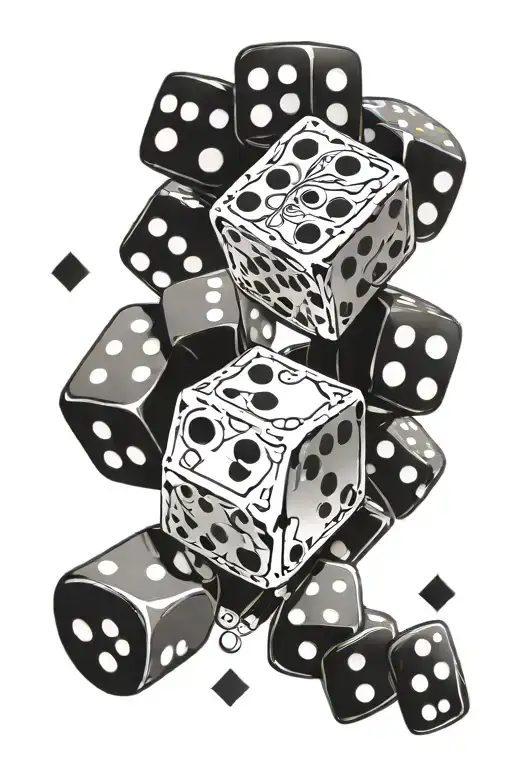 Las Vegas Dice Symbolizing The Gamble