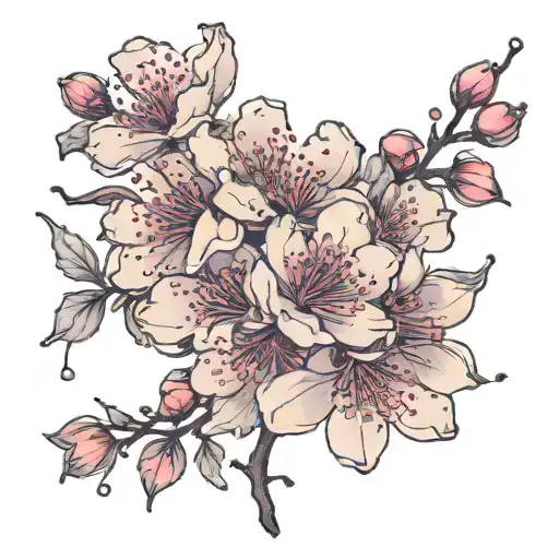 Cherry Blossom Petal Flower Bouquet