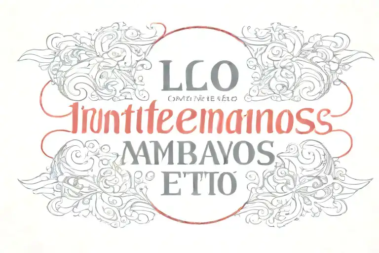 Only The Quote 'Lo Intentamos ' With No Background And A String Holding The Letters Together