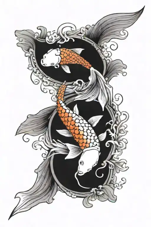 Yin And Yang Koi Fish