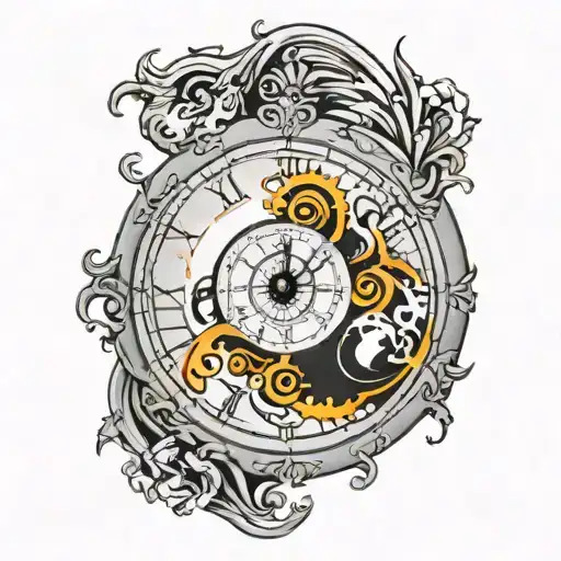 A Clock With Ying Yang Center