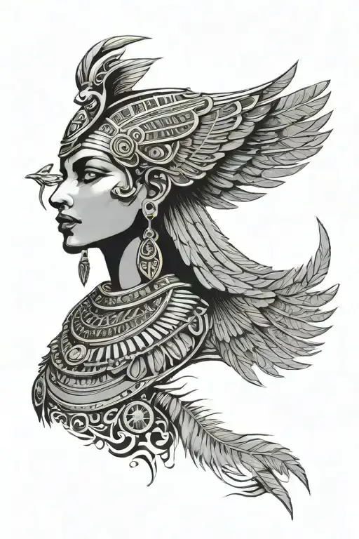 Maat Egyptian Good Weighing A Feather