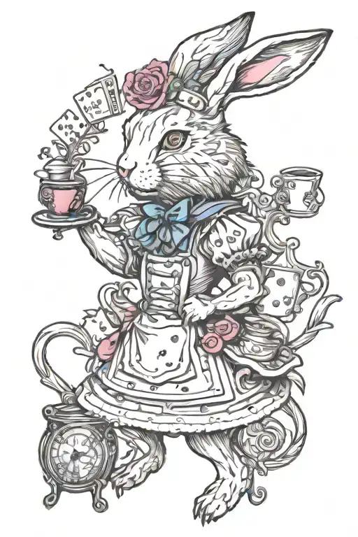 Cyberpunk Alice In Wonderland Rabbit