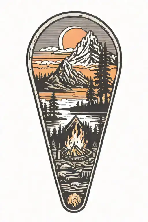 Camping Axe Mountains Firepit