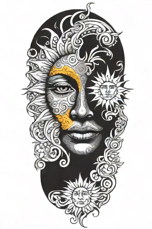 Sun Face Psychedelic