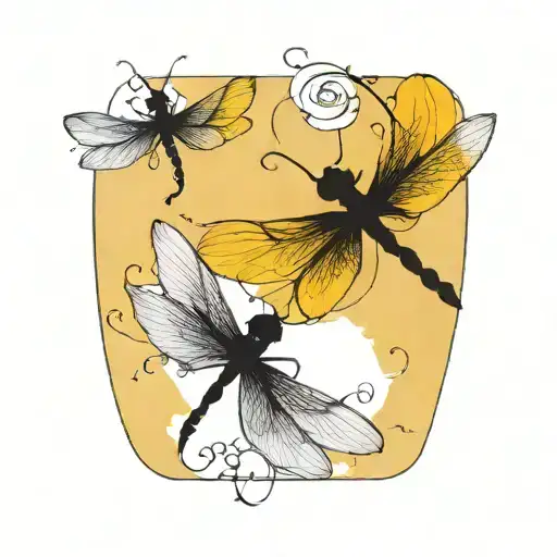 5 Dragon Flies Coming