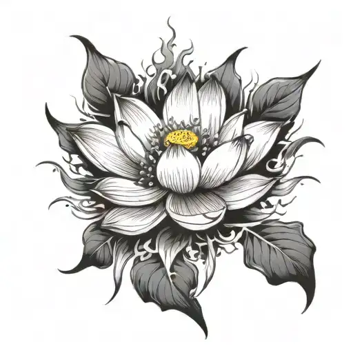 Lotus Flower Emerging Victoriously From The Ashes