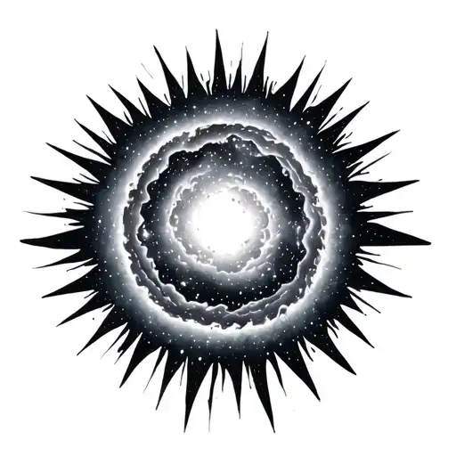 A Sun Going Supernova In The Middle Of A Nebula