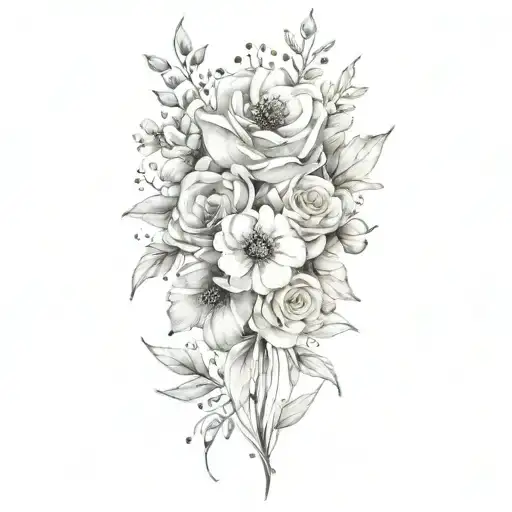 Watercolor Flower Bouquet