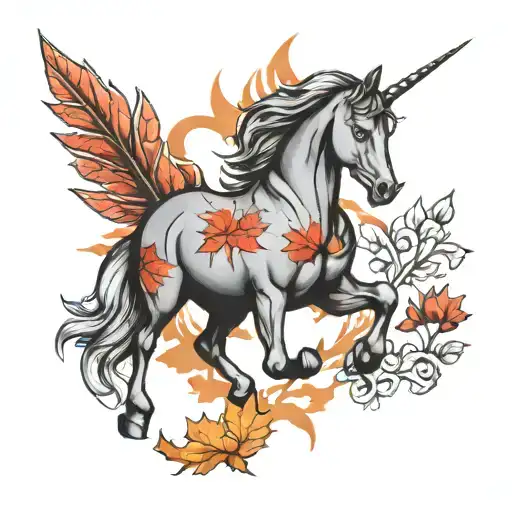 Canadian Mapleleaf And Scottish Unicorn Surrounded