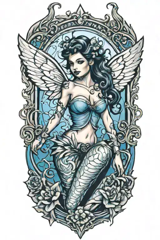 Pinup Fairy Modern Fantasy Style