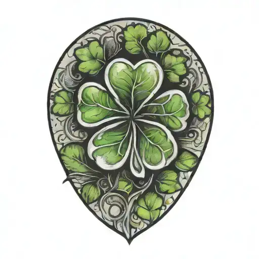Four Leave Clover Tattoo Inspired