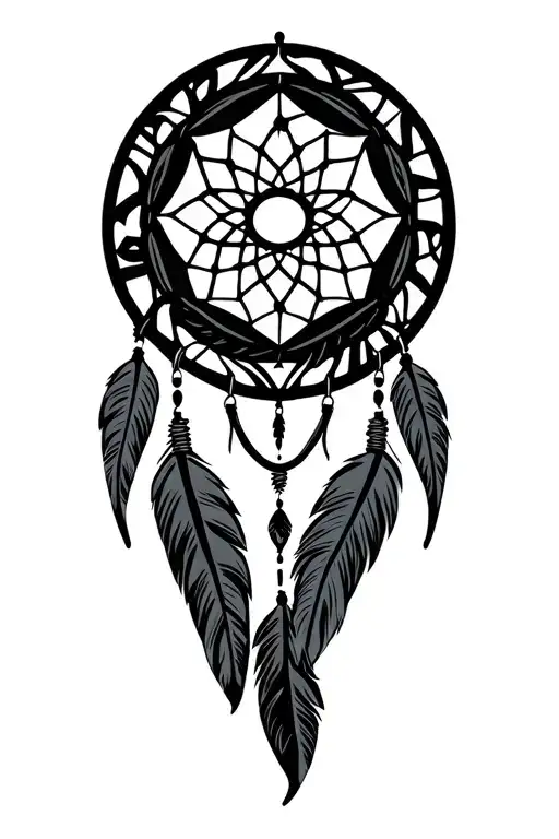 Dreamcatcher Intertwined With Maori Design