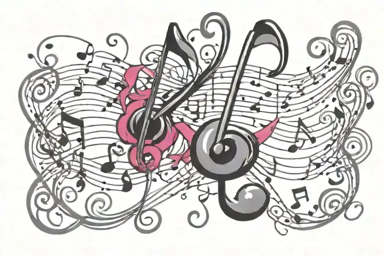 Music Note Intertwined