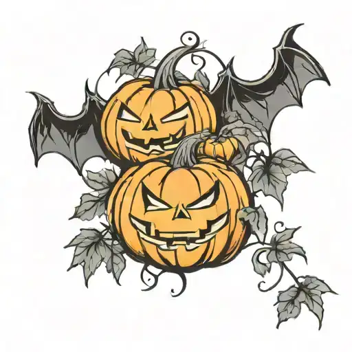 Bat And Pumpkin