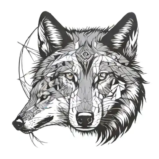 Collage Of Wolf Tattoos Inspired