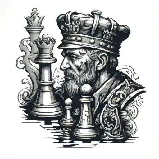Chess King Fallen Soldier