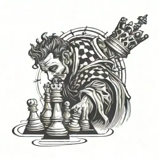 Chess King Fallen By A Dame
