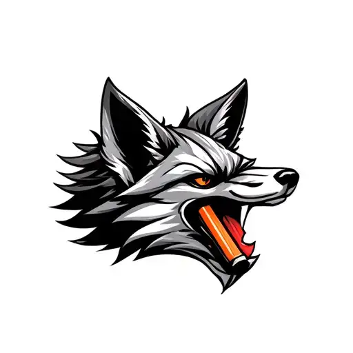 Batteries Forming The Shape Of A Fox Head