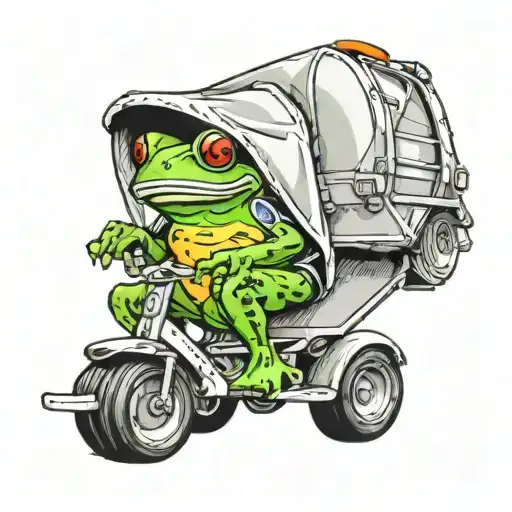 Frog Driving Garbage Truck