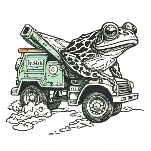 Frog Driving Garbage Truck Driving