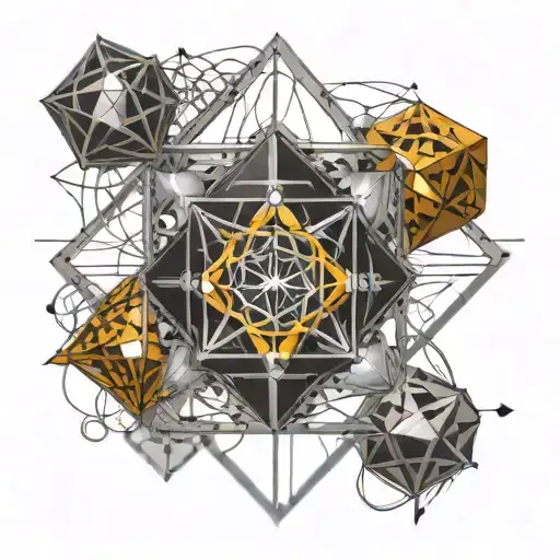Metatrons Cube With Platonic Solids