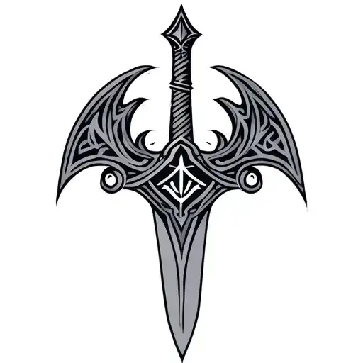 Dagger Valhalla Runes Symbol