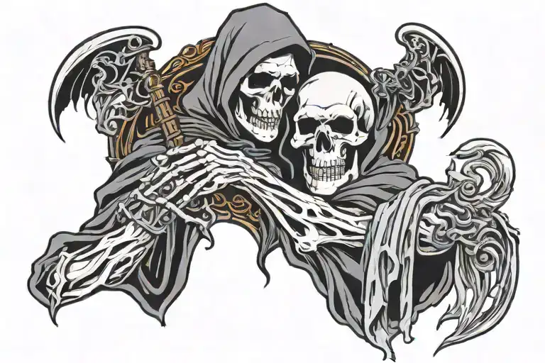 Grim Reaper With Cyth That Say Till Death Do Us Part