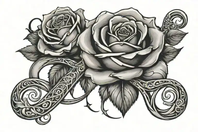 Rose With Infinity Sign