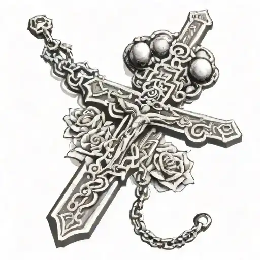 Rosary Going Around Forearm