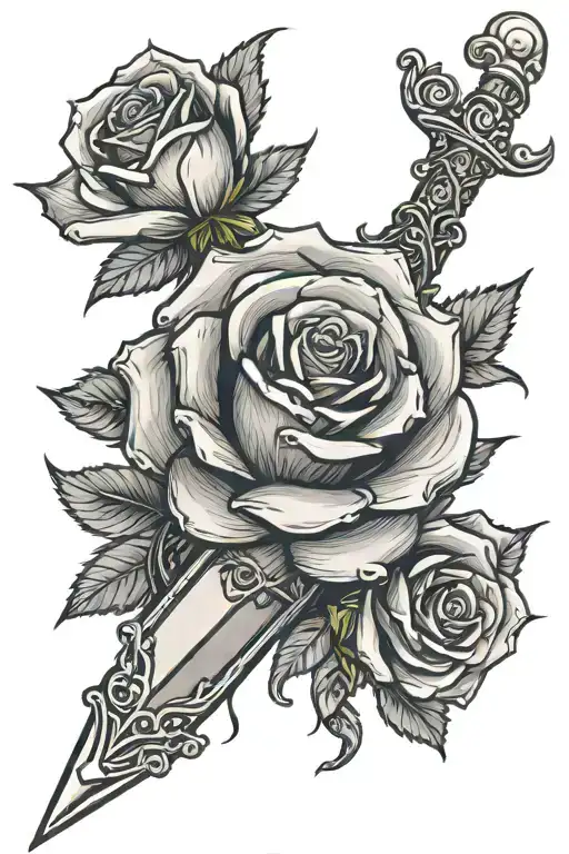 Rose Wrapped Around A Dagger