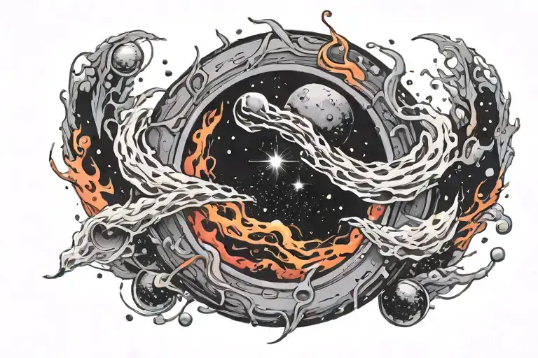 Space Black Hole Eating