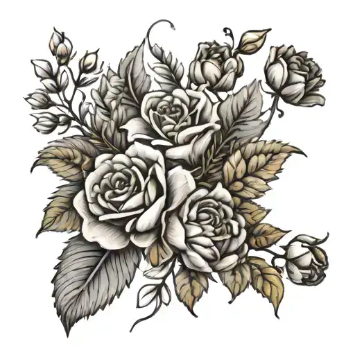 Feb Aug Sept Dec Birth Flowers Bouquet Made Entirely Of Flowers