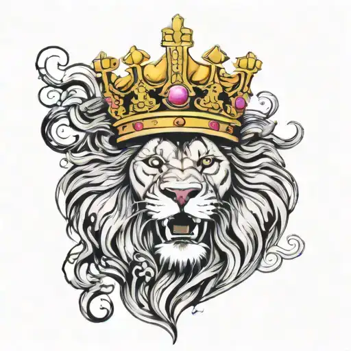 Lion Roaring Crown Made