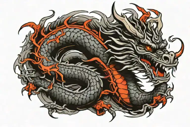 Japanese Dragon Around The Forearm
