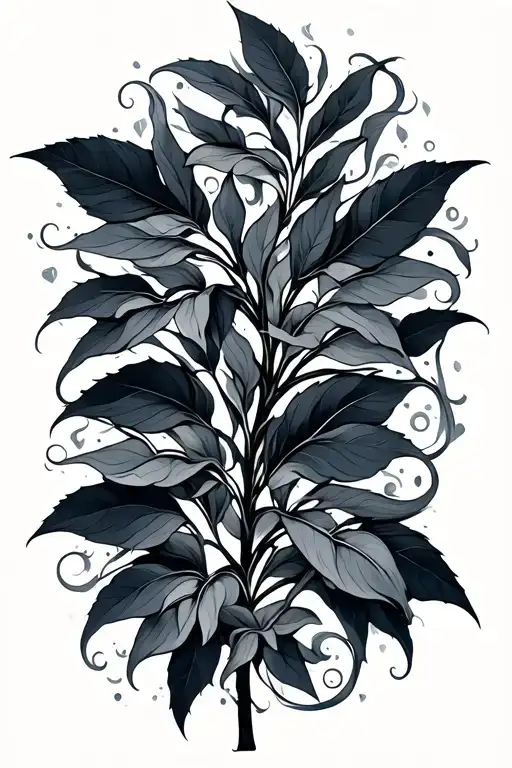 Willow Flowing Leaves